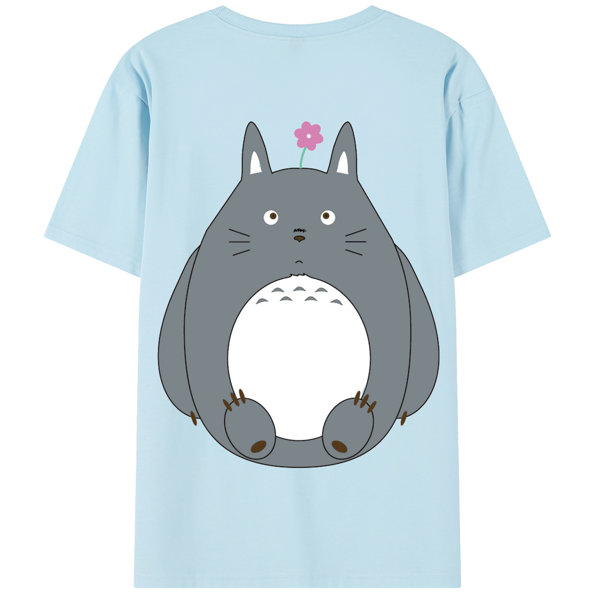 （画像用） となりのトトロ 草壁メイ 草壁サツキ My Neighbor Totoro Satsuki Kusakabe Mei Kusakabe 綿100％半袖Tシャツ（背面プリント）